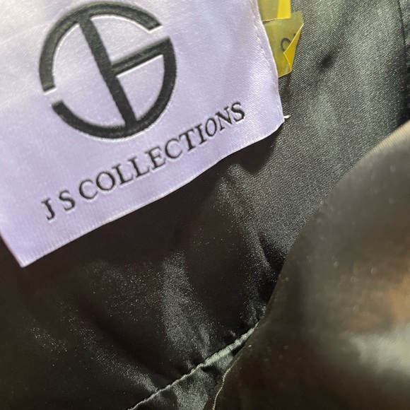 JS Collections black halter feather formal dress 2 - Picture 15 of 16